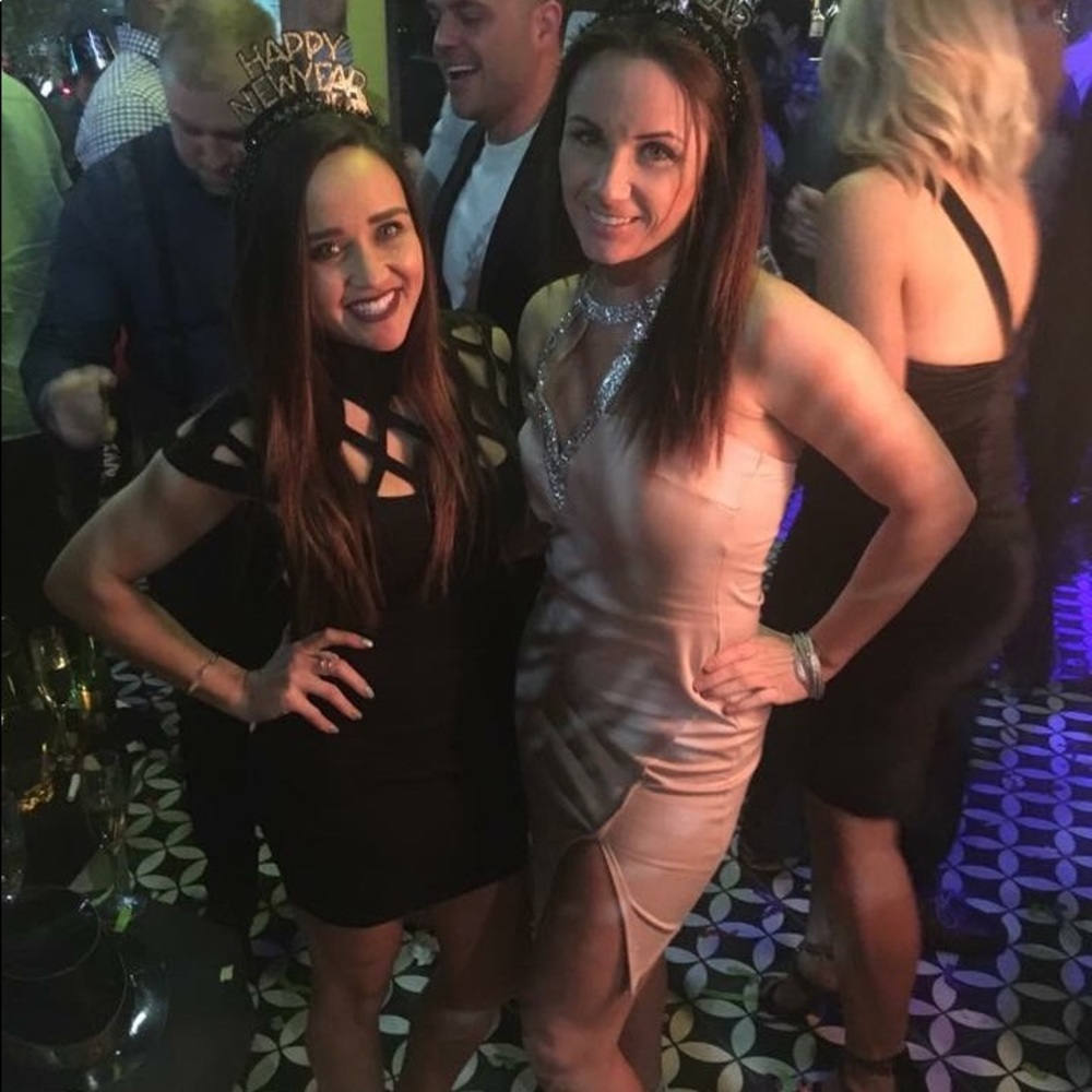 Black cut out dress